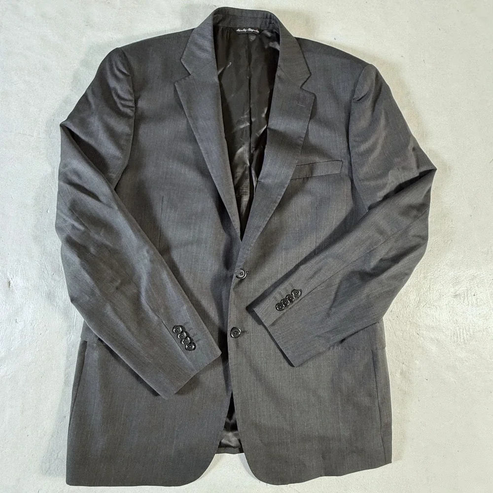Ermenegildo Zegna Slim Fit Wool Silk Blend Suit Jacket Blazer Mens 44‎ Italian